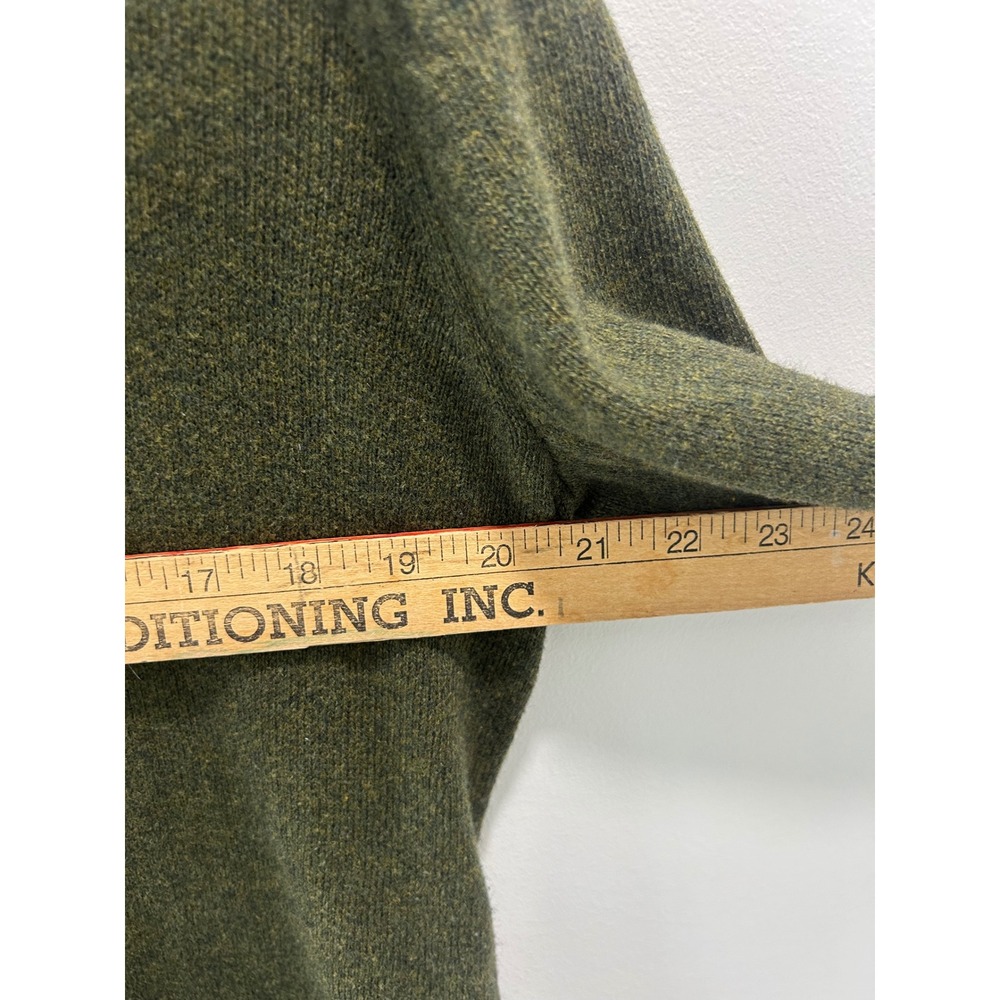 Kate Hill Women XL Olive Green Wool Blend Shawl Collar Button Front Cardigan - Picture 5 of 8